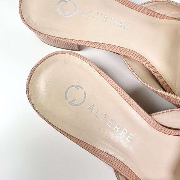 Alterre Blush Pink Loafers Interchangeable Leather Shoes Sz 8 Made in Brazil - Picture 6 of 12